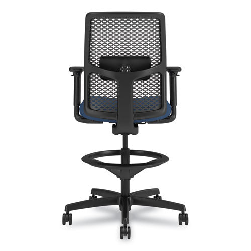 Image of HON® Ignition 2.0 ReActiv Low-Back Task Stool, 22.88" to 31.75" Seat Height, Elysian Seat, Charcoal Back, Black Base