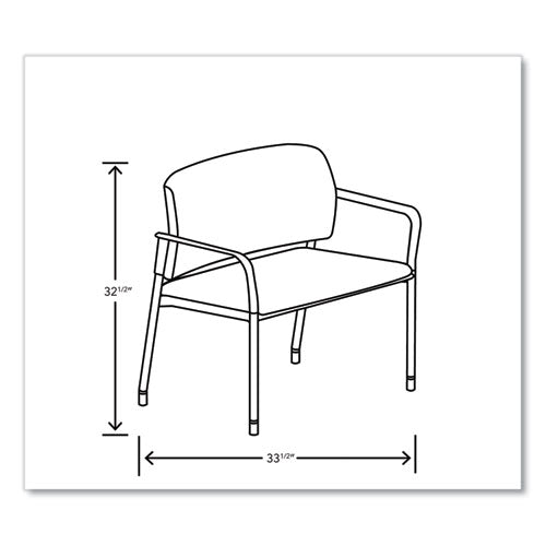 Image of HON® Accommodate Series Bariatric Chair with Arms, 33.5" x 21.5" x 32.5", Flint Seat, Flint Back, Charblack Legs