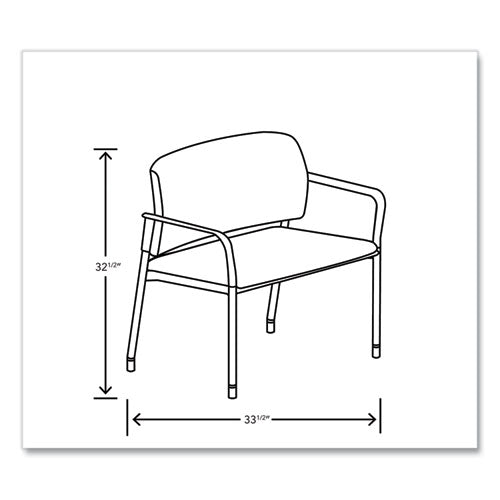 Image of HON® Accommodate Series Bariatric Chair with Arms, 33.5" x 21.5" x 32.5", Elysian Seat, Elysian Back, Charblack Legs