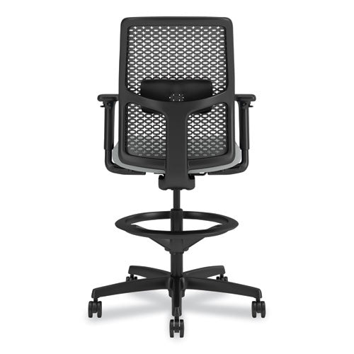 Image of HON® Ignition 2.0 ReActiv Low-Back Task Stool, 22.88" to 31.75" Seat Height, Flint Seat, Charcoal Back, Black Base