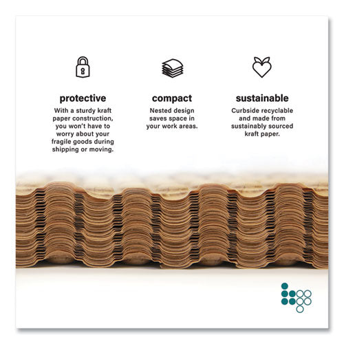 Image of Elementree® Bubble Paper, 12" x 250 ft, Perforated Every 12", Kraft, 250 Sheets/Carton