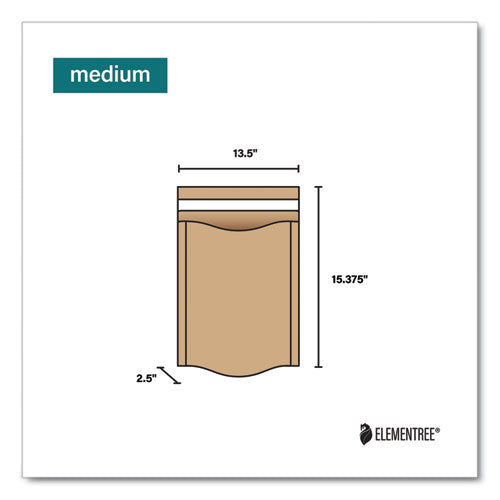 Image of Elementree® Expandable Mailer, Self-Adhesive Closure, 13.5 x 15.37 x 2.5, Kraft, 250/Carton