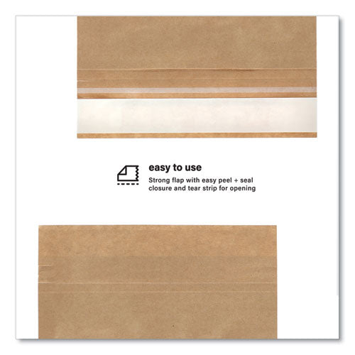 Image of Elementree® Expandable Mailer, Self-Adhesive Closure, 13.5 x 15.37 x 2.5, Kraft, 250/Carton