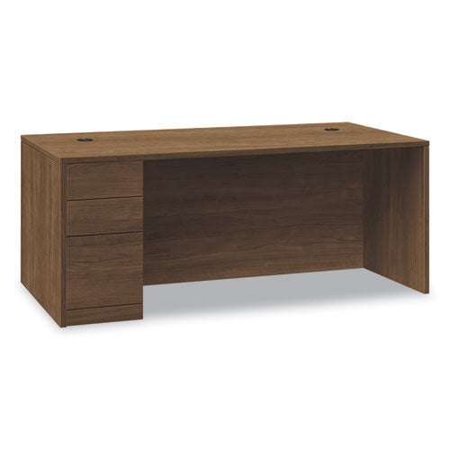 Image of HON® 10500 Series Single Pedestal Desk, Left Pedestal: Box/Box/File, 66" x 30" x 29.5", Pinnacle
