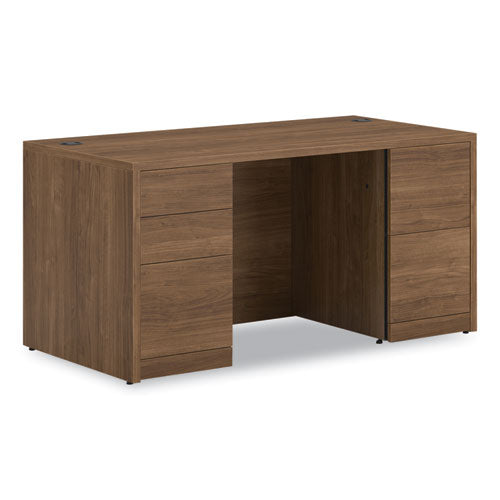 Image of HON® 10500 Series Double Pedestal Desk with Full Pedestals, 60" x 30" x 29.5", Pinnacle