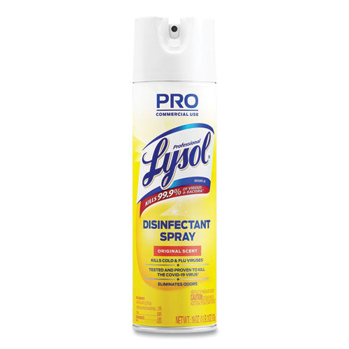 Image of Professional LYSOL® Brand Disinfectant Spray, Original Scent, 19 Oz Aerosol Spray, 12/carton
