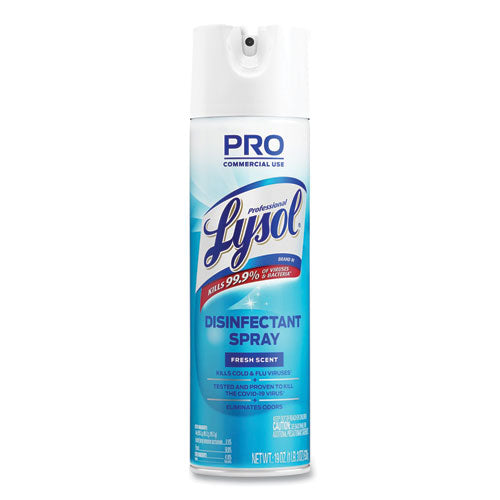 Image of Professional LYSOL® Brand Disinfectant Spray, Fresh Scent, 19 Oz Aerosol Spray, 12/carton