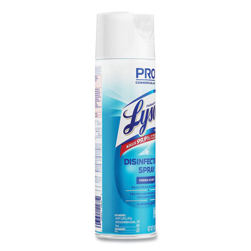 Image of Professional LYSOL® Brand Disinfectant Spray, Fresh Scent, 19 Oz Aerosol Spray, 12/carton