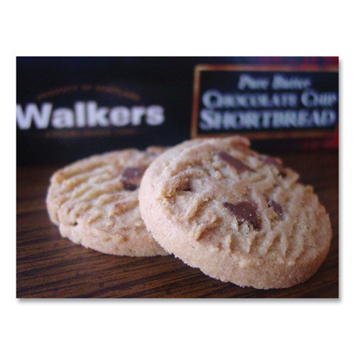 Image of Walkers Shortbread Cookies, Chocolate Chip, 1.4 oz Pack, 2/Pack, 20 Packs/Box