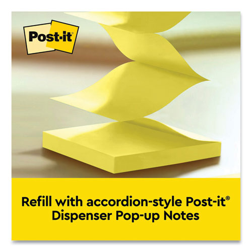 Image of Post-it® Pop-up Notes Owl-Shaped Dispenser, For 3 x 3 Pads, Black, Includes 45-Sheet Citron Super Sticky Dispenser Pop-Up Pad