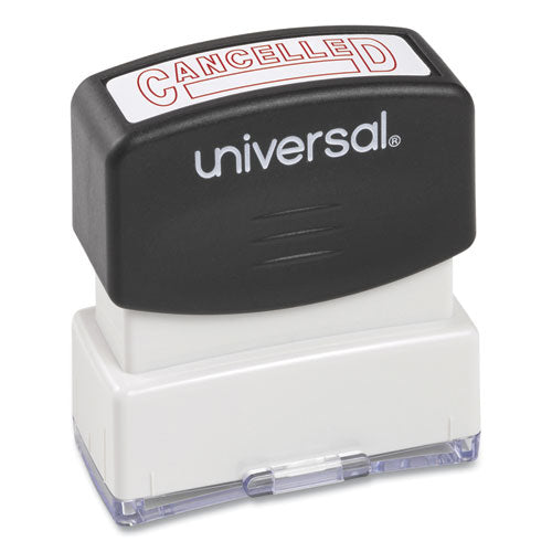 Image of Universal® Message Stamp, Cancelled, Pre-Inked One-Color, Red