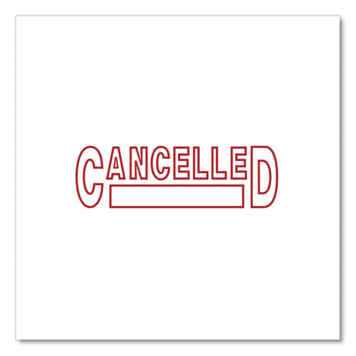 Image of Universal® Message Stamp, Cancelled, Pre-Inked One-Color, Red