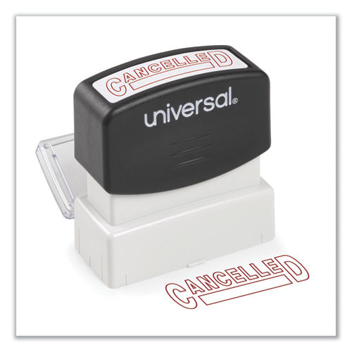Image of Universal® Message Stamp, Cancelled, Pre-Inked One-Color, Red