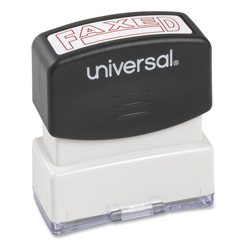 Image of Universal® Message Stamp, Faxed, Pre-Inked One-Color, Red