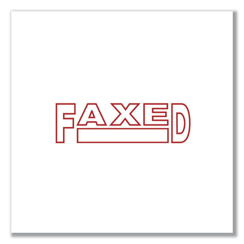 Image of Universal® Message Stamp, Faxed, Pre-Inked One-Color, Red