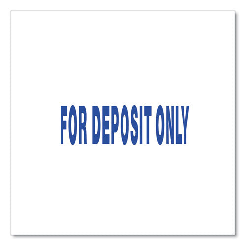 Image of Universal® Message Stamp, For Deposit Only, Pre-Inked One-Color, Blue