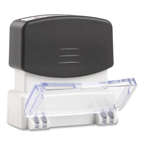 Image of Universal® Message Stamp, For Deposit Only, Pre-Inked One-Color, Blue