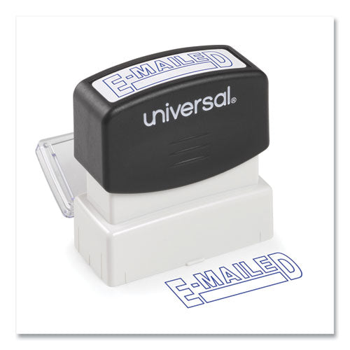 Image of Universal® Message Stamp, E-Mailed, Pre-Inked One-Color, Blue