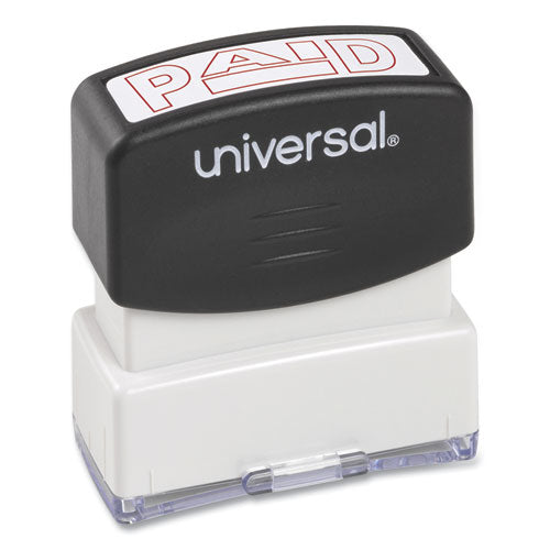 Image of Universal® Message Stamp, Paid, Pre-Inked One-Color, Red