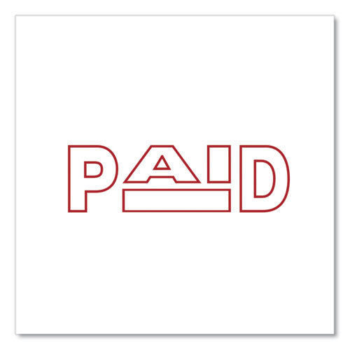 Image of Universal® Message Stamp, Paid, Pre-Inked One-Color, Red