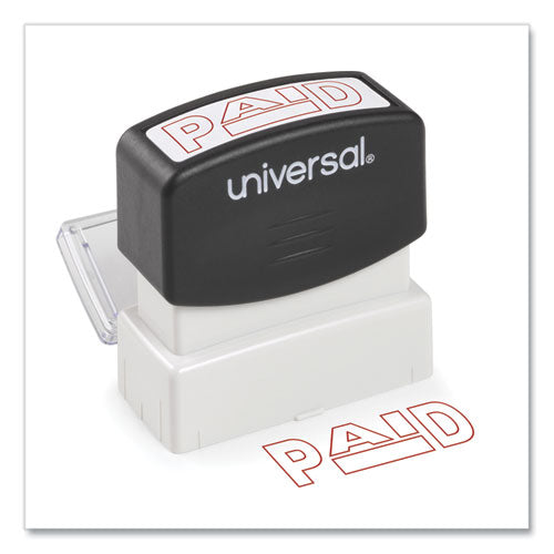 Image of Universal® Message Stamp, Paid, Pre-Inked One-Color, Red