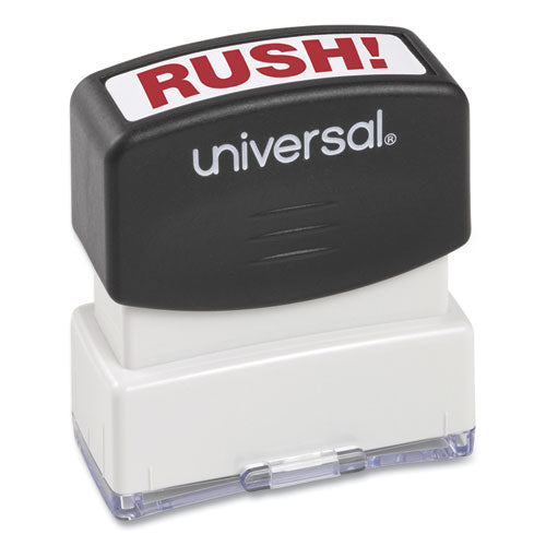 Image of Universal® Message Stamp, Rush, Pre-Inked One-Color, Red