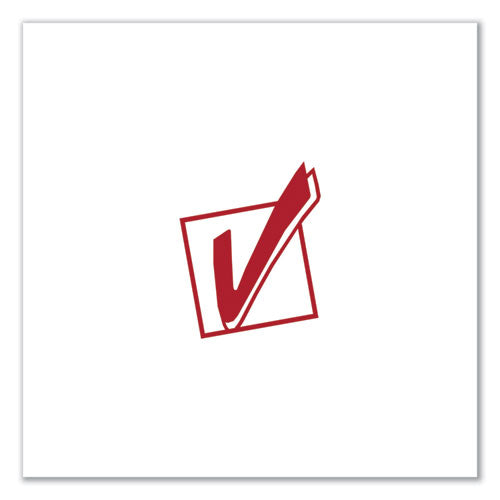 Image of Universal® Round Message Stamp, Check Mark, Pre-Inked/re-Inkable, Red