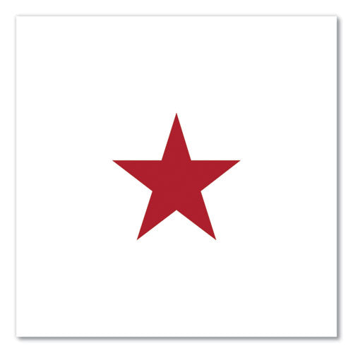 Image of Universal® Round Message Stamp, Star, Pre-Inked/re-Inkable, Red