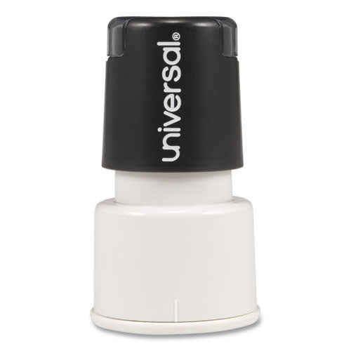 Image of Universal® Round Message Stamp, Star, Pre-Inked/re-Inkable, Red