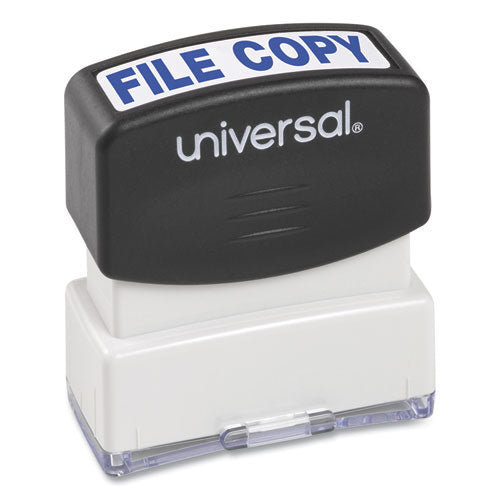 Image of Universal® Message Stamp, File Copy, Pre-Inked One-Color, Blue