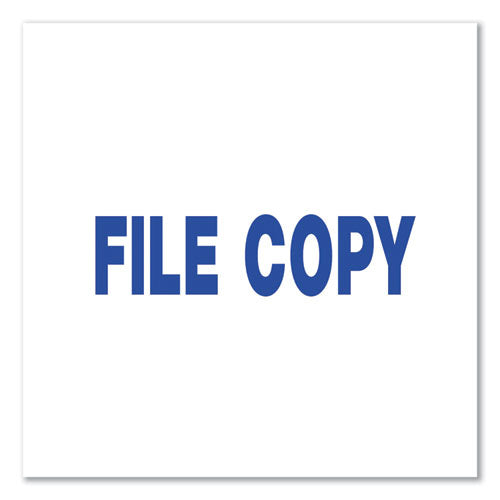 Image of Universal® Message Stamp, File Copy, Pre-Inked One-Color, Blue