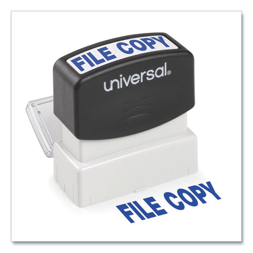 Image of Universal® Message Stamp, File Copy, Pre-Inked One-Color, Blue