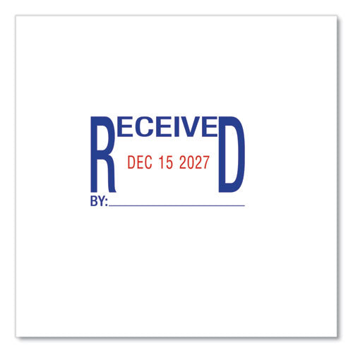 Image of Trodat® Printy Economy Date Stamp, Self-Inking, 1.63" x 1", Blue/Red