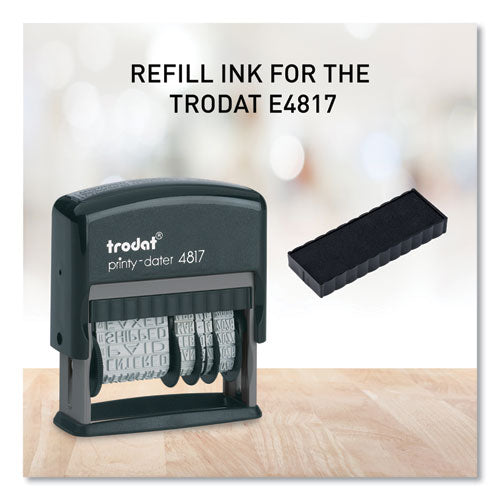Image of Trodat® E4817 Printy Replacement Pad for Trodat Self-Inking Stamps, 0.38" x 2", Black