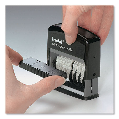 Image of Trodat® E4817 Printy Replacement Pad for Trodat Self-Inking Stamps, 0.38" x 2", Black