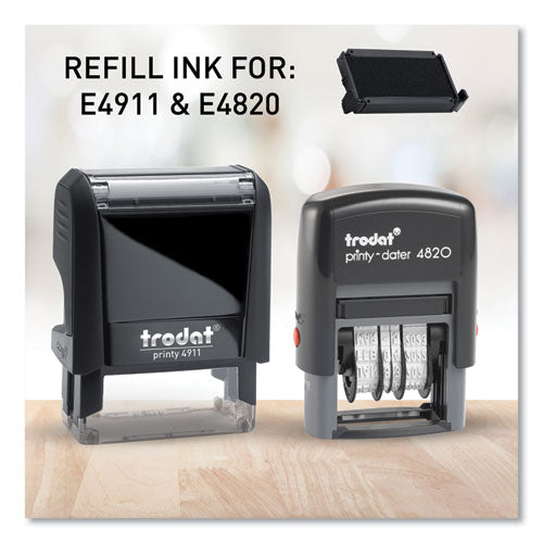 Image of Trodat® T4911 Printy Replacement Pad for Trodat Self-Inking Stamps, 1.5" x 0.56", Black