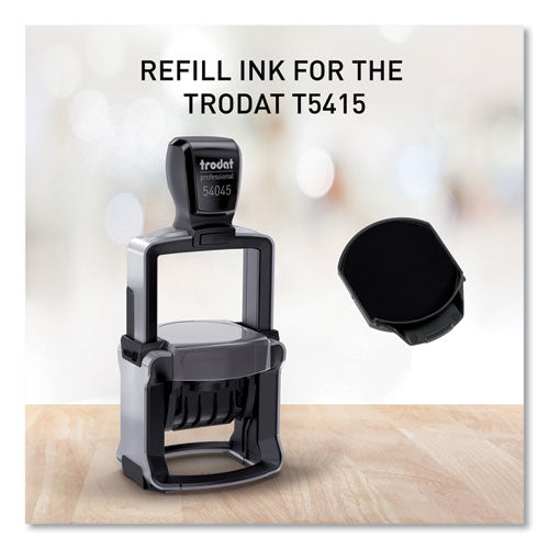 Image of Trodat® T5415 Professional Replacement Ink Pad for Trodat Custom Self-Inking Stamps, 1.75" Diameter, Black