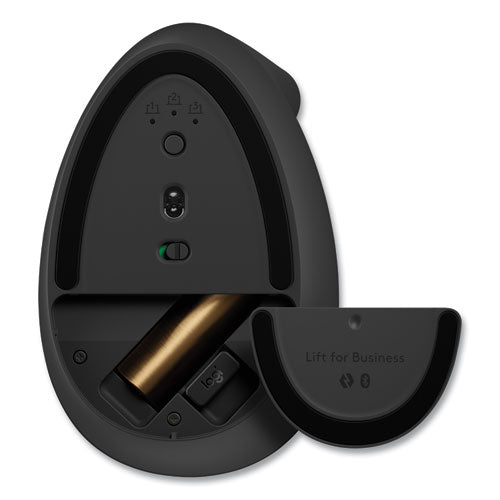 Image of Logitech® Lift for Business Vertical Ergonomic Mouse, 2.4 GHz Frequency/32 ft Wireless Range, Right Hand Use, Graphite