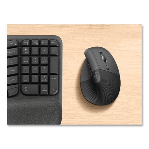 Image of Logitech® Lift for Business Vertical Ergonomic Mouse, 2.4 GHz Frequency/32 ft Wireless Range, Right Hand Use, Graphite