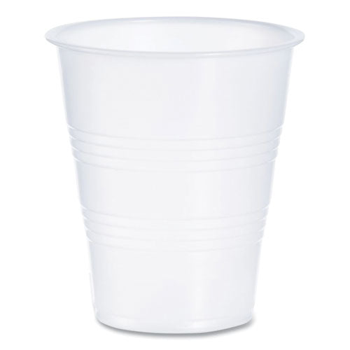 Image of Dart® High-Impact Polystyrene Cold Cups, 7 oz, Plastic, Translucent, 100/Pack