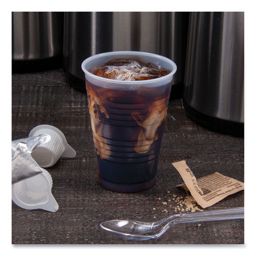 Image of Dart® High-Impact Polystyrene Cold Cups, 7 oz, Plastic, Translucent, 100/Pack