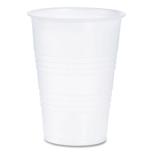 Image of Dart® High-Impact Polystyrene Cold Cups, 10 oz, Plastic, Translucent, 100/Sleeve, 25 Sleeves/Carton