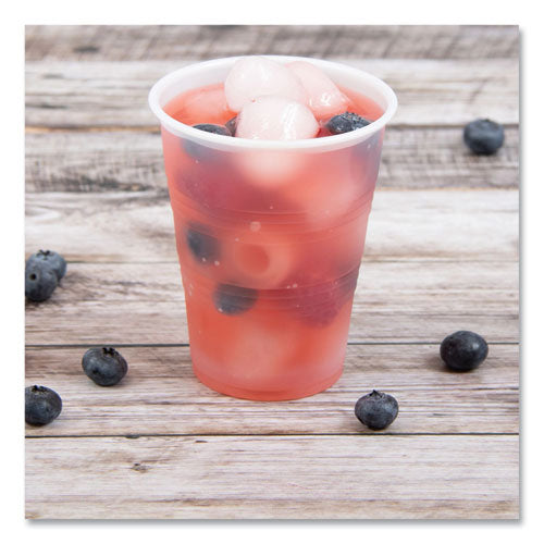 Image of Dart® High-Impact Polystyrene Cold Cups, 10 oz, Plastic, Translucent, 100/Sleeve, 25 Sleeves/Carton