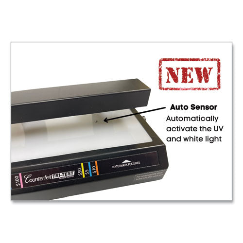 Image of Dri-Mark® Tri Test Counterfeit Bill Detector With Pen, U.s.; Canadian; Mexican; Eu; Uk; Chinese Currencies, 7 X 4 X 2.5, Black