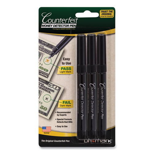 Image of Dri-Mark® Smart Money Counterfeit Bill Detector Pen, U.s. Currency, 3/pack