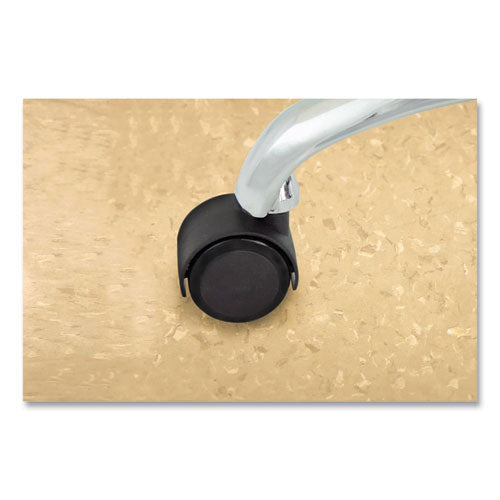 Image of Master Caster® Deluxe Duet Soft-Wheel Casters, 0.44" x 0.88" Grip Ring Type B Stems, 2" Polyurethane Wheels, Matte Black, 5/Set