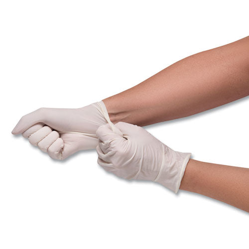 Image of SemperCare® Stretch Vinyl Examination Gloves, Cream, Medium, 100/Box