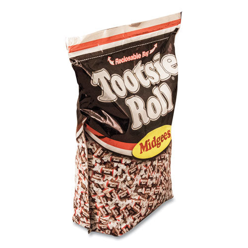 Image of Tootsie Roll® Midgees, Chocolate, 5 lb Bag