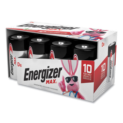 Image of Energizer® Max Alkaline D Batteries, 1.5 V, 8/pack