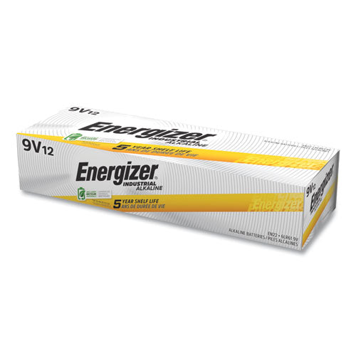 Image of Energizer® Industrial Alkaline 9v Batteries, 12/box